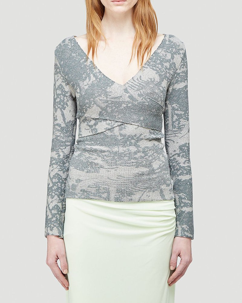 ECKHAUS LATTA 포이즌 랩 니트 탑