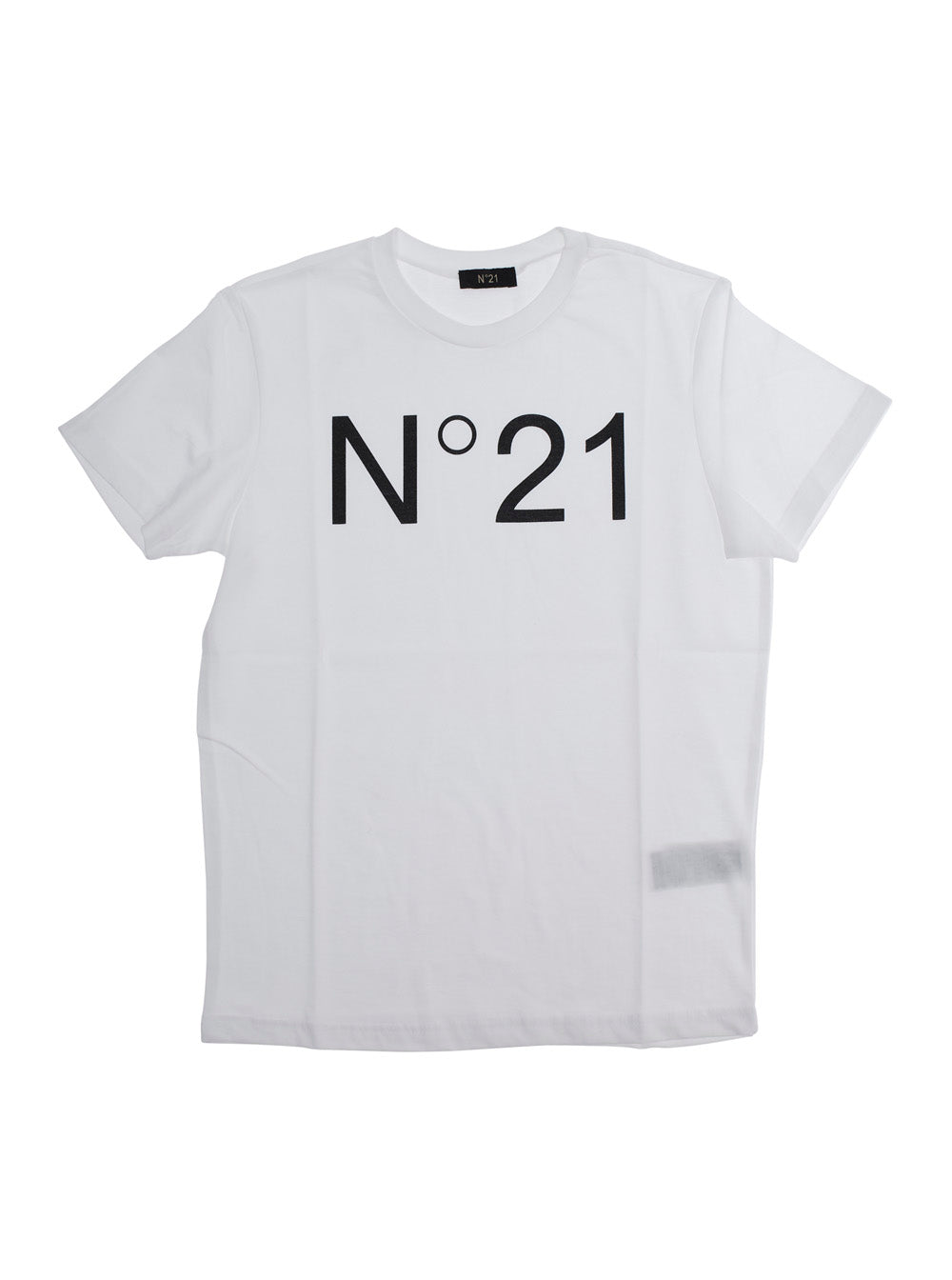 N.21 Kids N°21 키즈 미니 걸 코튼 크루넥 티셔츠 맥시 로고 프론트 프린트