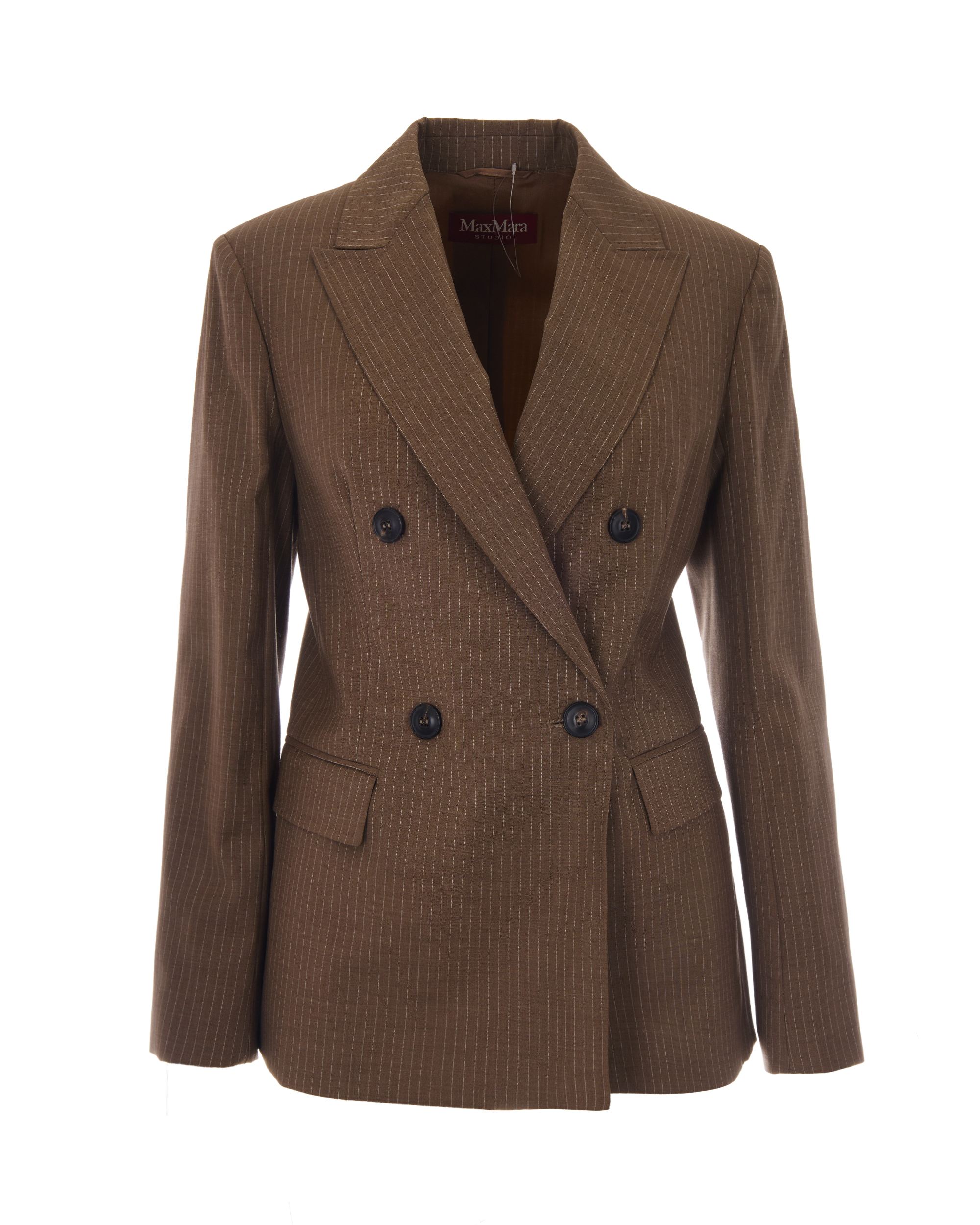 MAX MARA STUDIO 맥스마라 스튜디오 더블 브레스트 핀스트라이프 블레이저