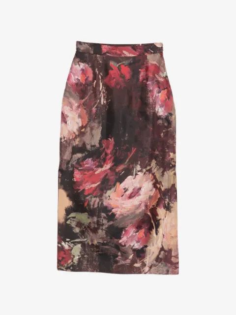 ANTONIO MARRAS 플로럴 프린트 미디 스커트