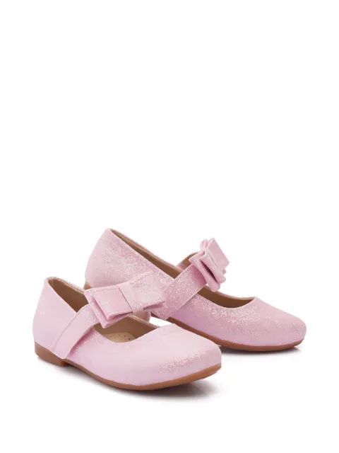 La Perla Kids 글리터 디테일 리본 장식 발레리나