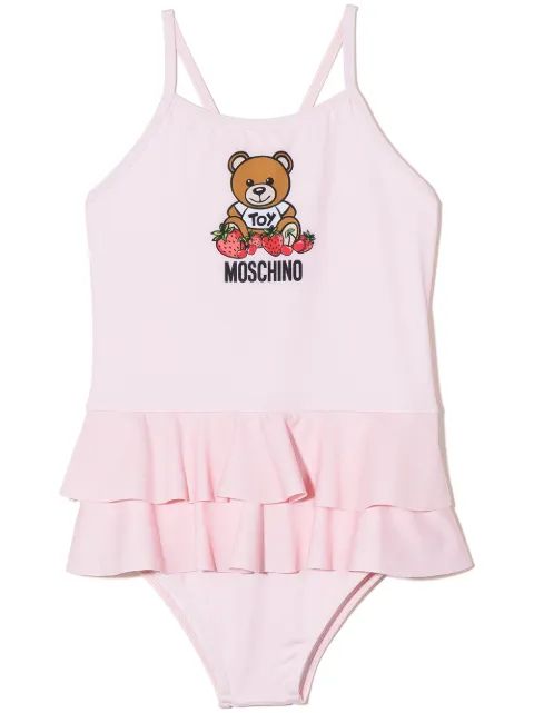 Moschino Kids 곰 모티프 수영복