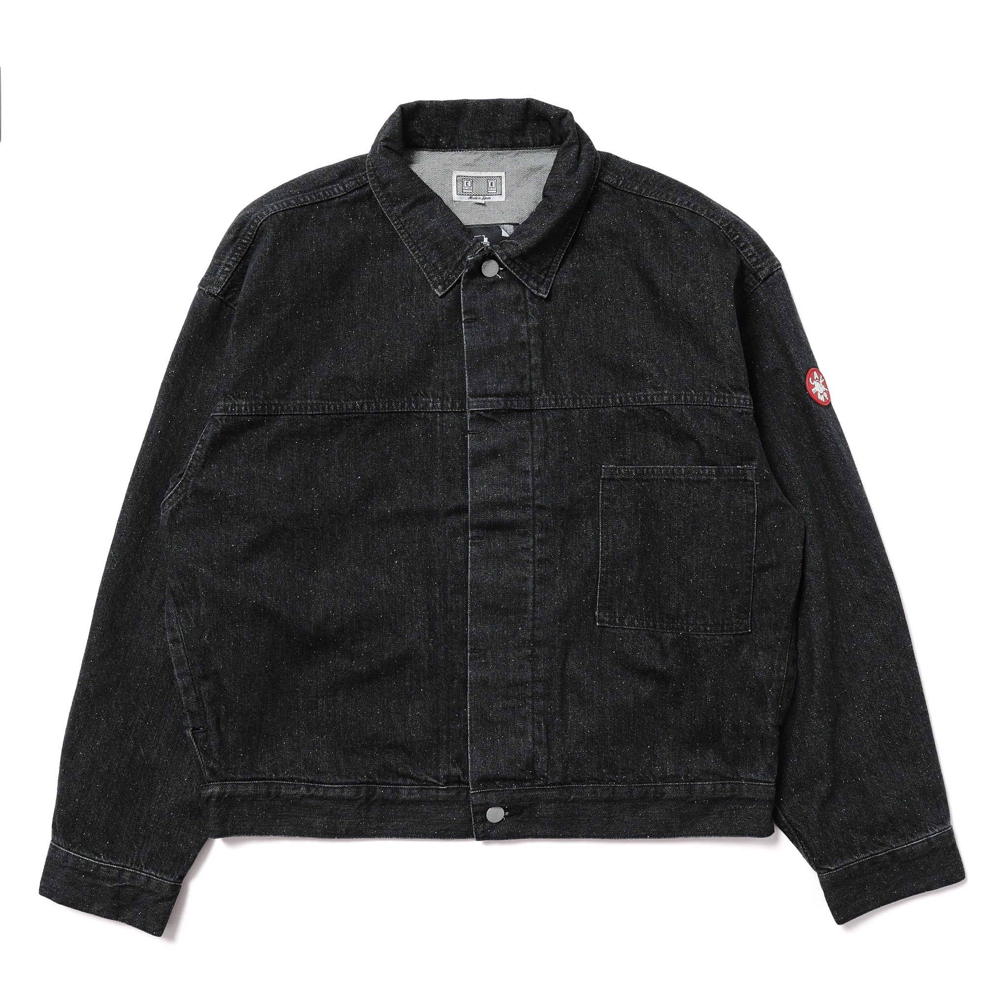 CAV EMPT 블랙 네프 데님 트러커 자켓