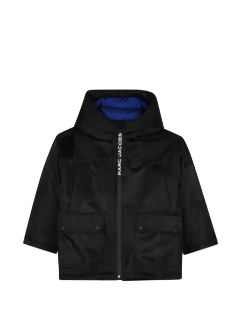 Marc Jacobs Kids 로고 자수 패치워크 파카