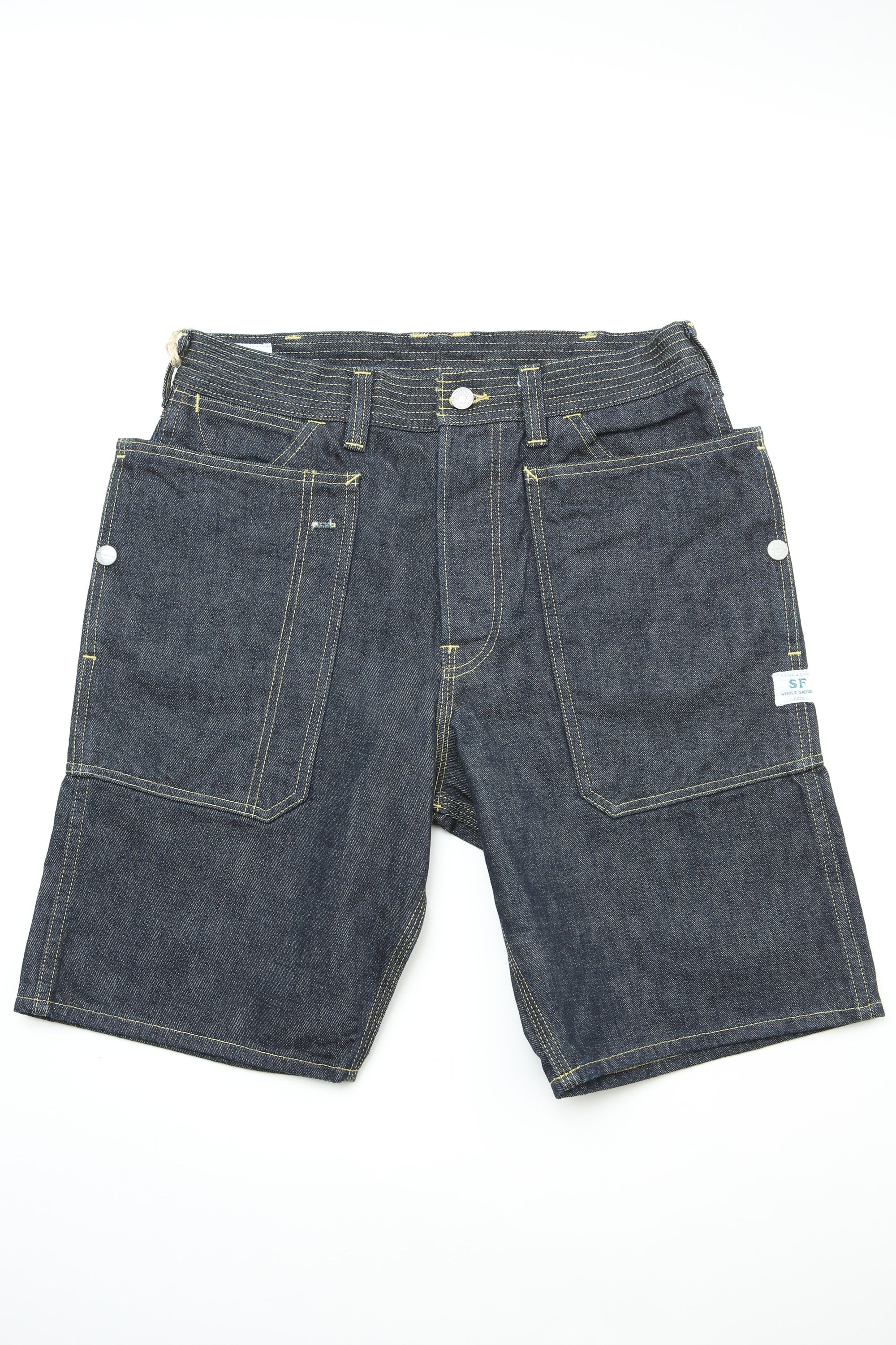 SASSAFRAS 가을 나뭇잎 반바지 13.5oz 데님