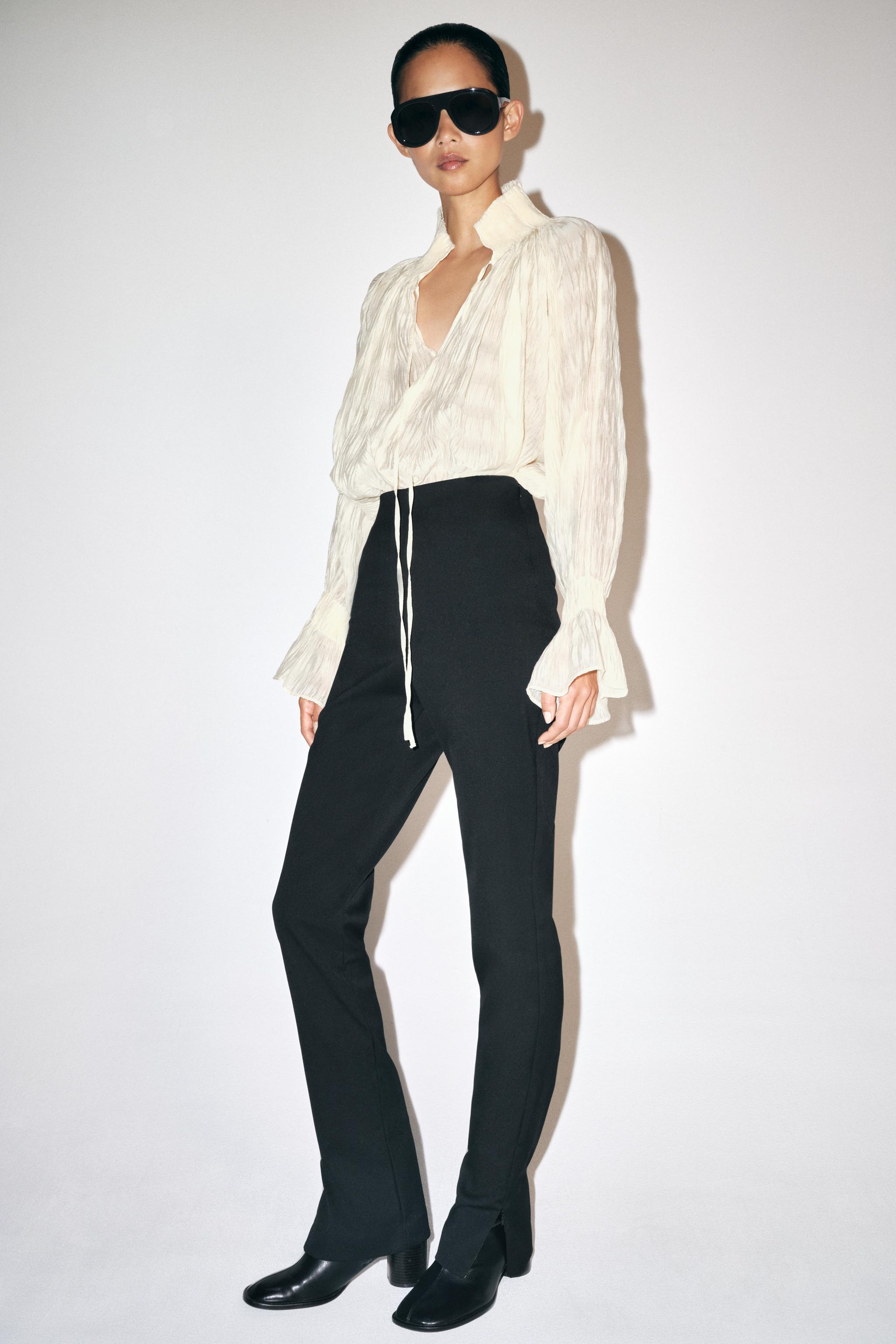 ZARA ZW 컬렉션 울 스트레이트 바지