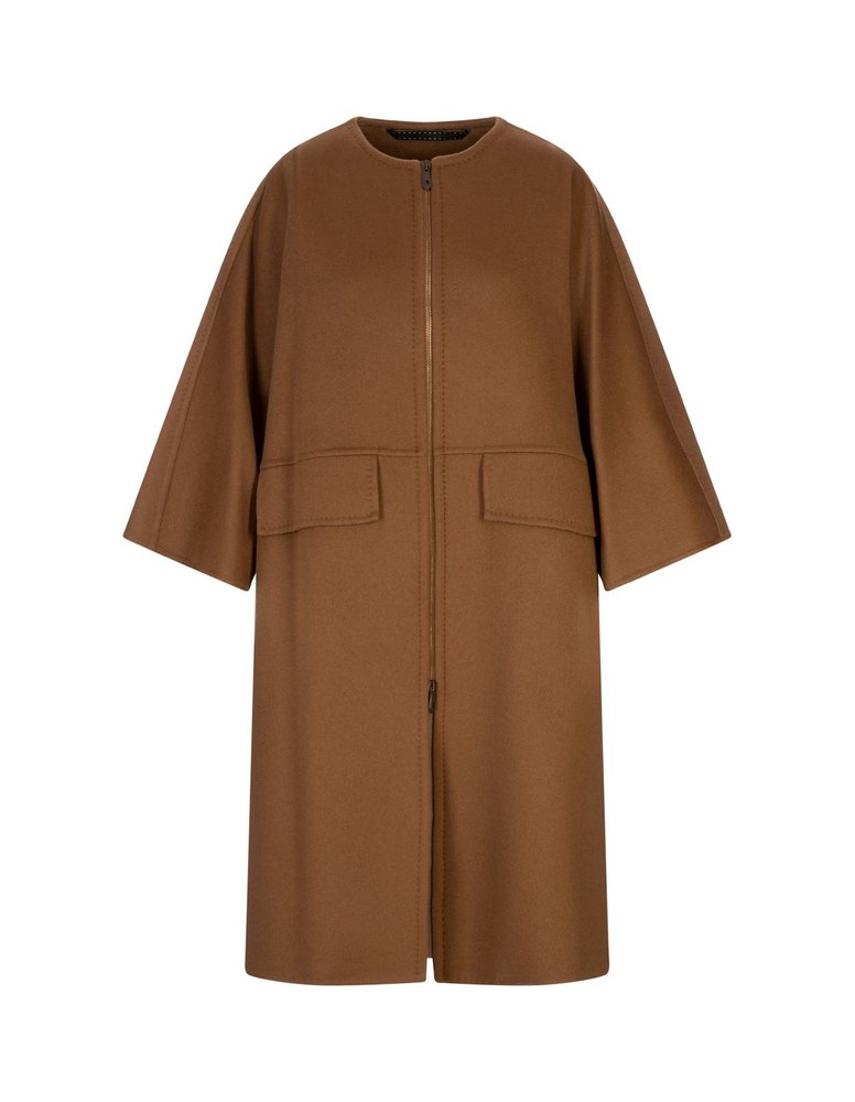MAX MARA ATELIER 아무르 집업 크루넥 코트
