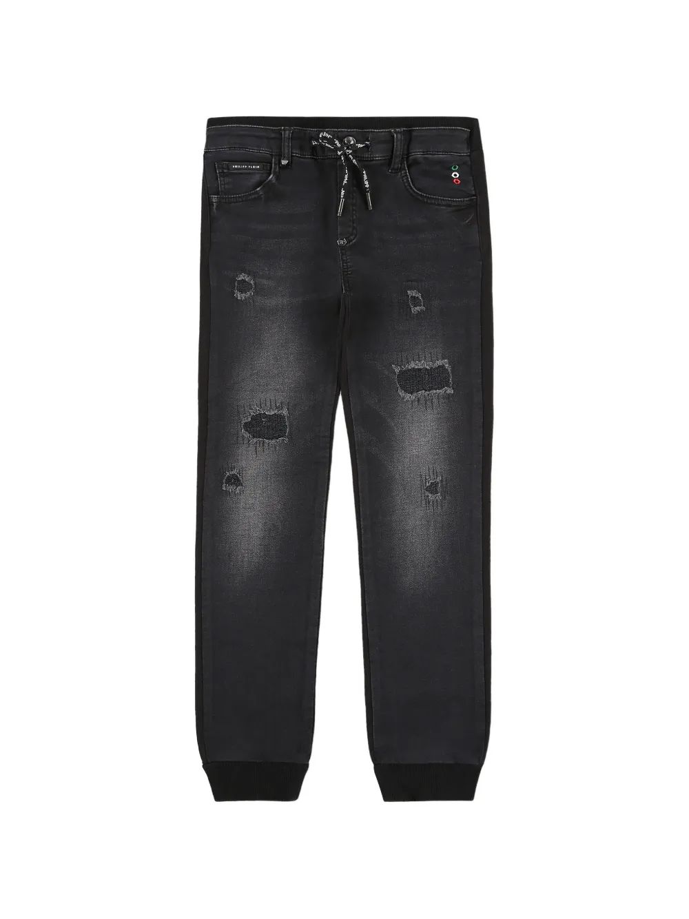 Philipp Plein Kids 디스트레스드 패널 진