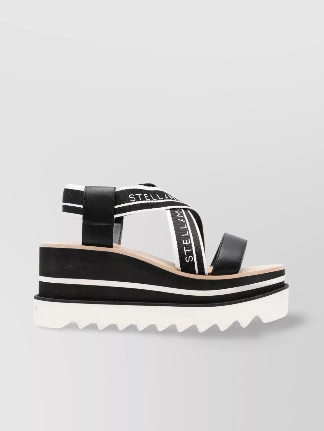 STELLA MCCARTNEY 스트라이프 플랫폼 샌들