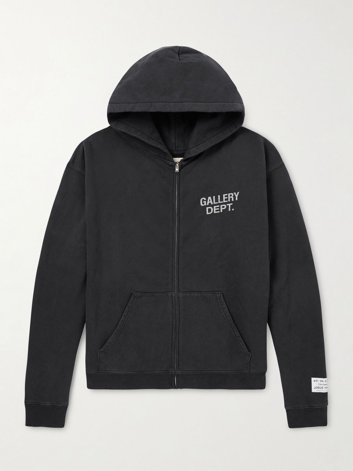 GALLERY DEPARTMENT 90s 로고 프린트 면 저지 집업 후드티