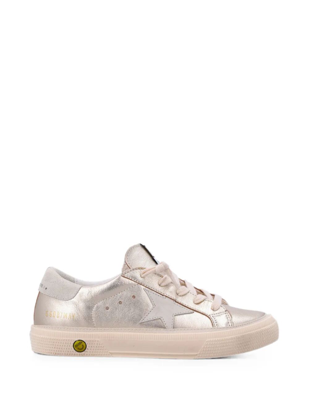Golden Goose Kids MAY 라미네이티드 스웨이드 스타 앤 힐