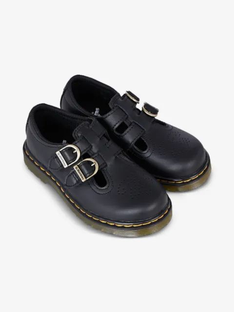 Dr.Martens kids 8065 버클 스트랩 가죽 모카신