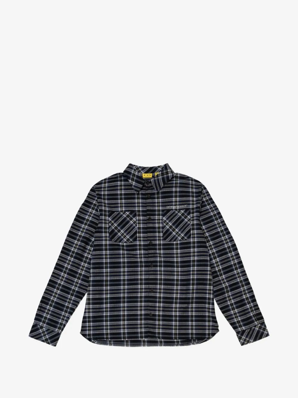 Off-White Kids 아로우 체크 긴팔 셔츠