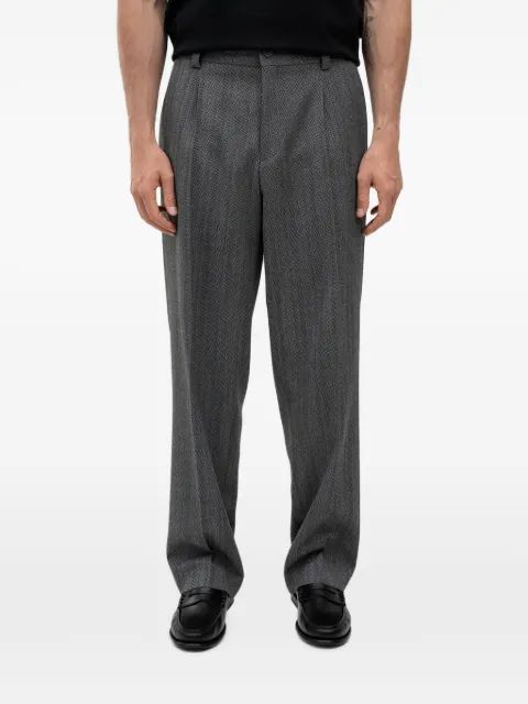 HUGO BOSS 헤링본 원단 모던 핏 팬츠