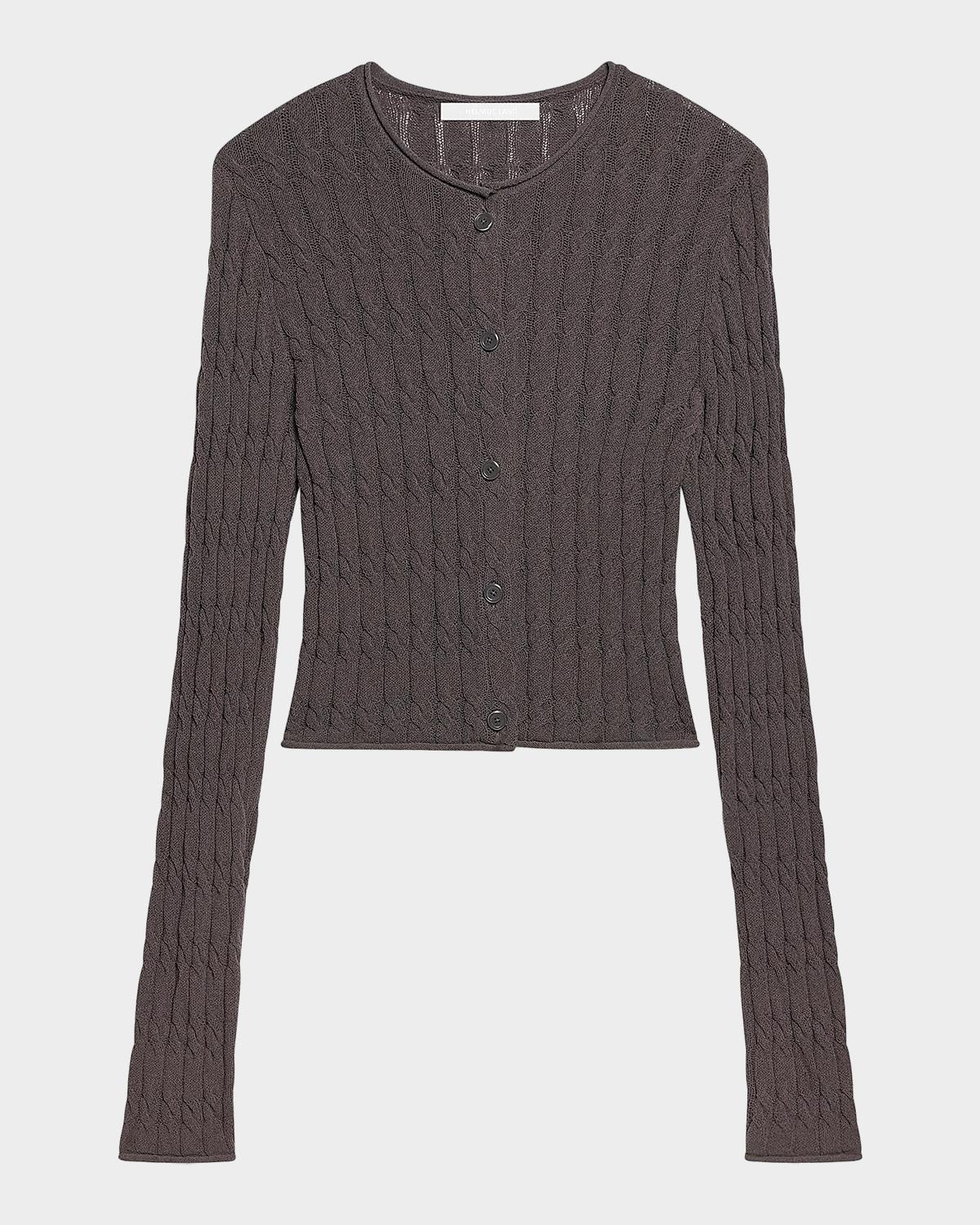 HELMUT LANG 케이블 니트 가디건