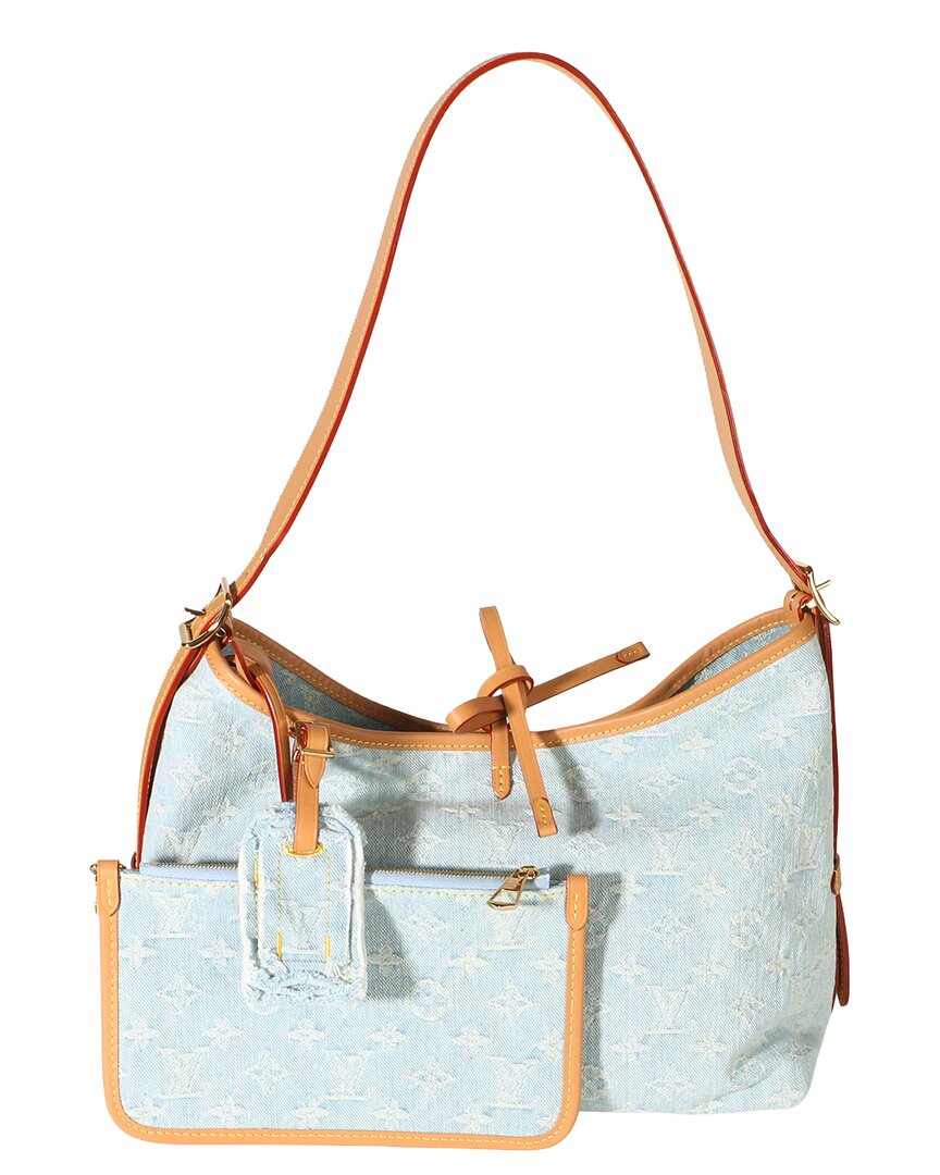 LOUIS VUITTON 블루 모노그램 데님 캐리올 PM