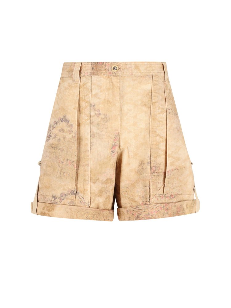 ISABEL MARANT 칼리시 주름 버뮤다 반바지