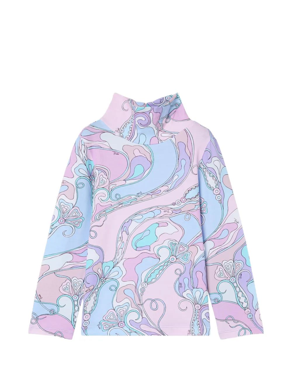 PUCCI KIDS 오르키데이 프린트 터틀넥 맨투맨