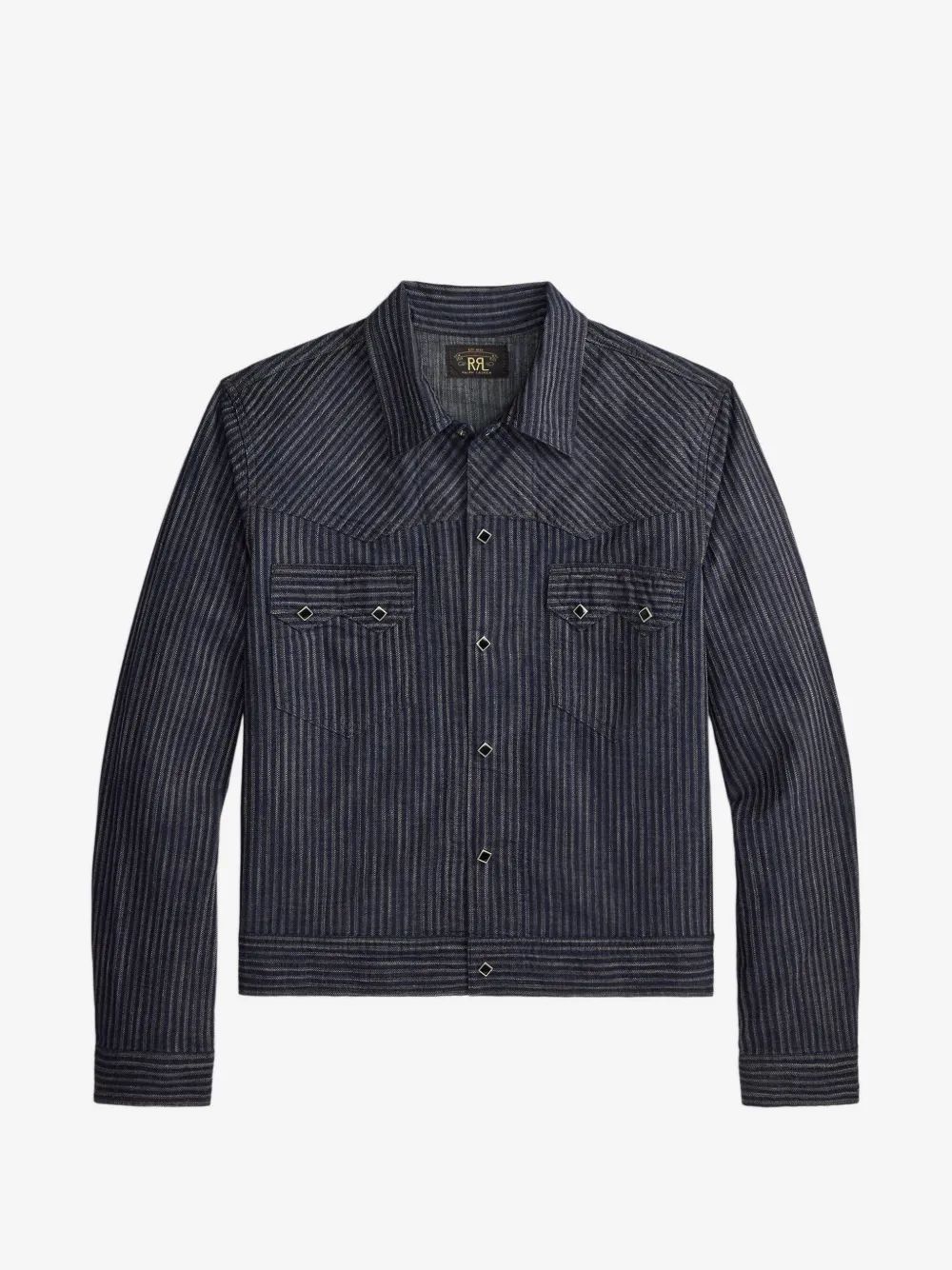 RRL 스트라이프 패턴 웨스턴 스타일 스티치 요크 자켓