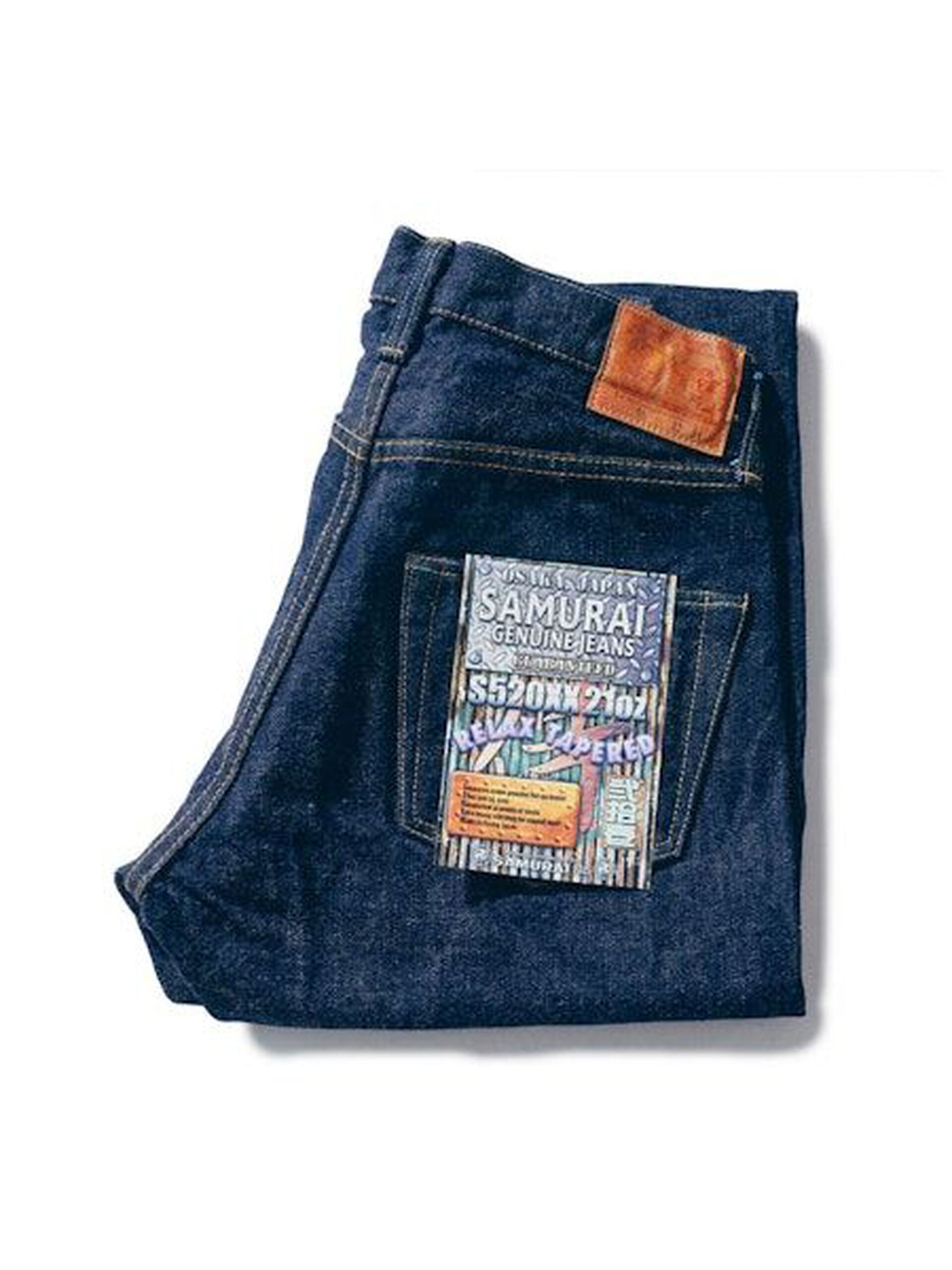 SAMURAI JEANS S520XX21OZ 릴렉스 테이퍼드 컷 원 워시드