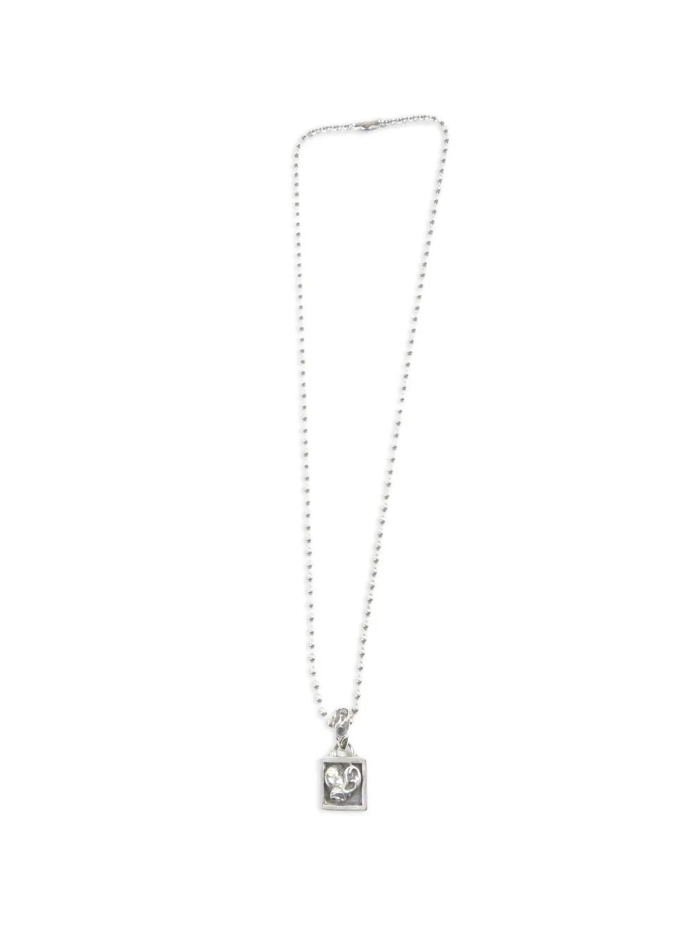 CHROME HEARTS 프레임드 하트 스퀘어 펜던트 목걸이
