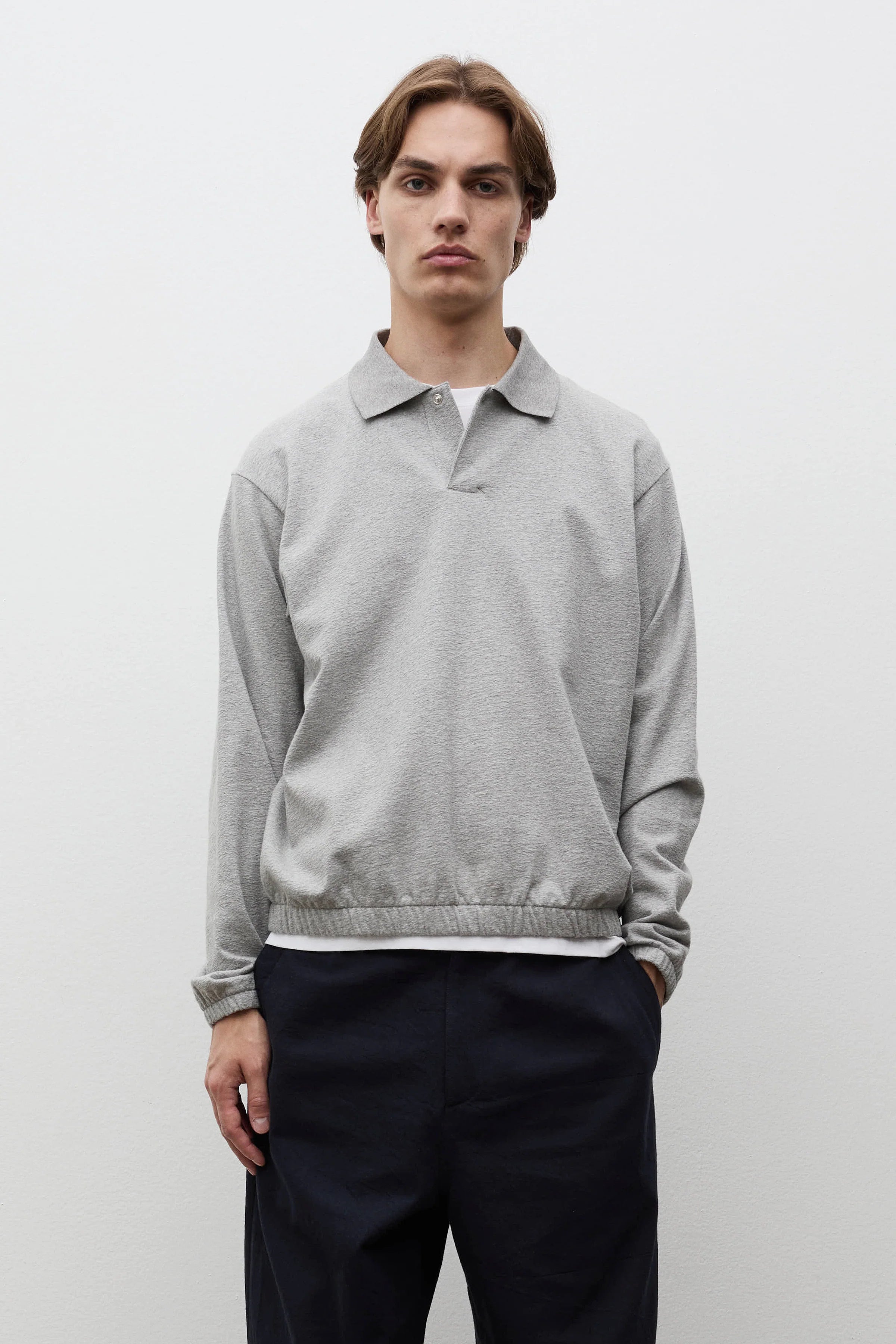 Norse Projects 실란 릴랙스드 라이트 파일 저지 폴로