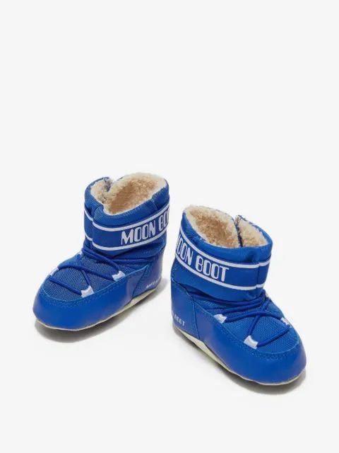 Moon Boot Kids 로고 프린트 레이스업 앵클부츠