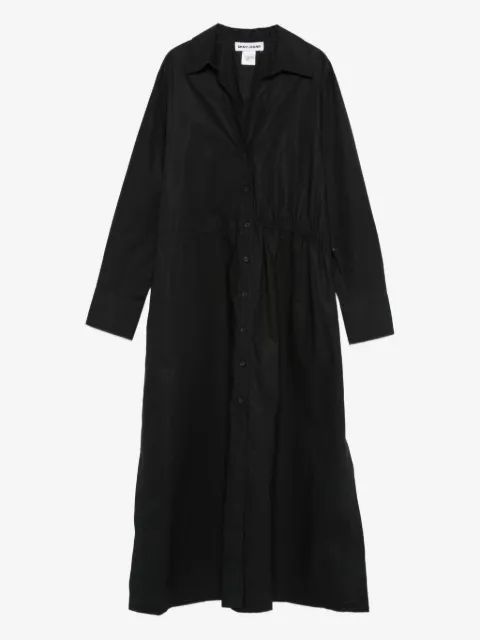 DKNY 롱슬리브 드로스트링 미디 드레스