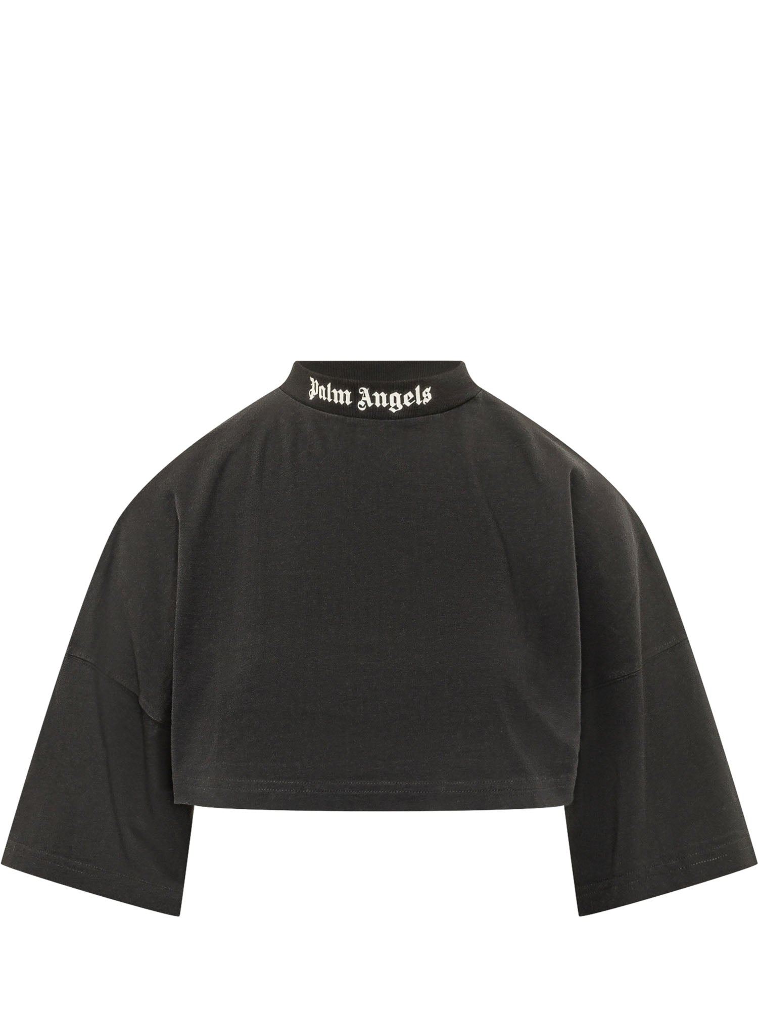 PALM ANGELS 팜 엔젤스 팜 스타일 백 커브드 로고 티셔츠