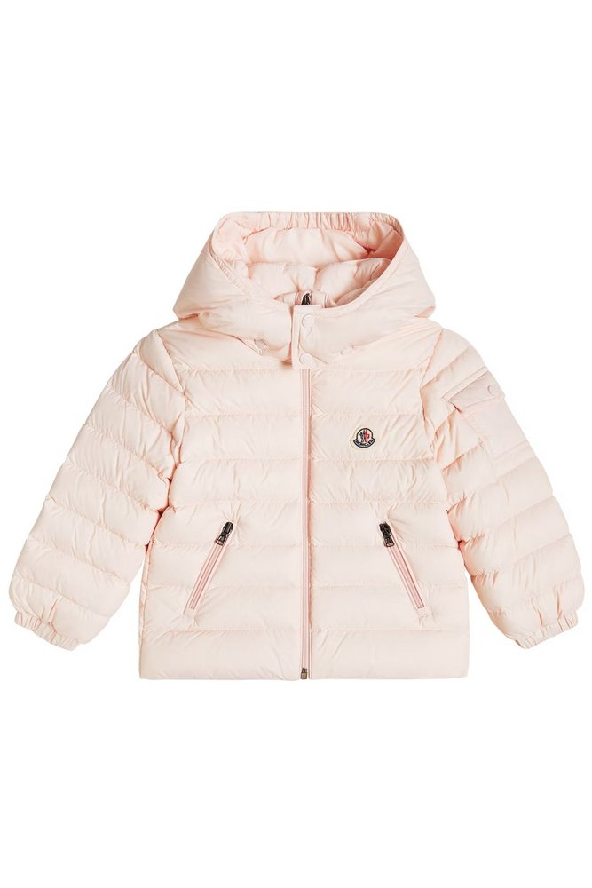 Moncler Enfant 로고 패치 후드 재킷