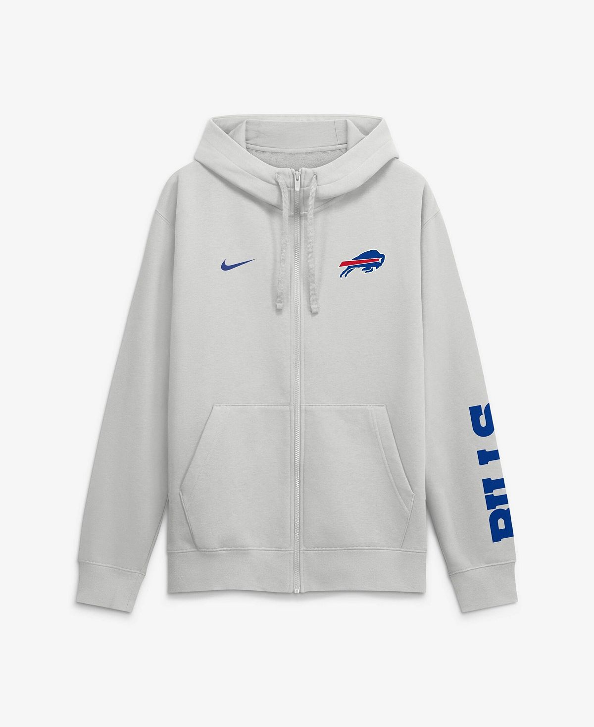 NIKE 남성 그레이 버팔로 빌스 쿨 다운 클럽 집업 후드