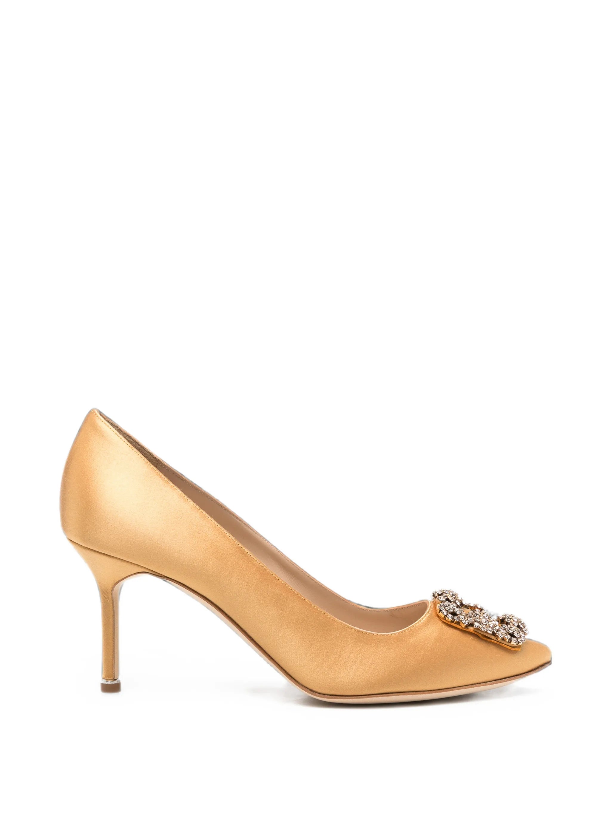 Manolo Blahnik 항기시 크리스탈 버클 펌프스