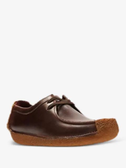 Clarks 나탈리 체스트넛 레더 사막 부츠