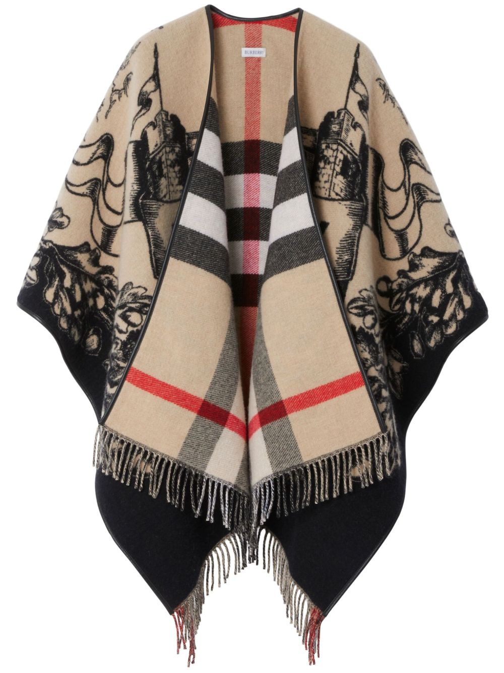 BURBERRY 울 판초