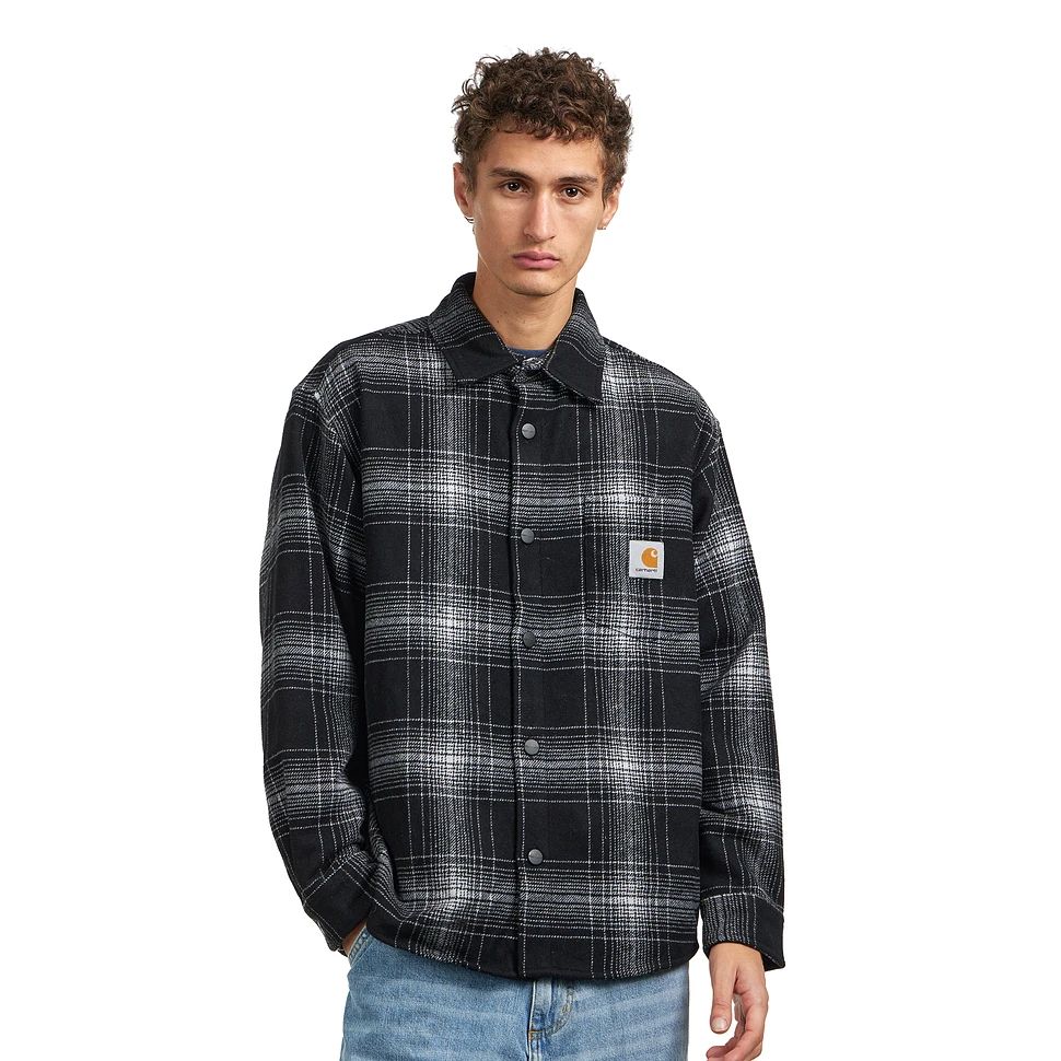 CARHARTT 브레넌 셔츠 재킷 브레넌 체크 블랙 왁스