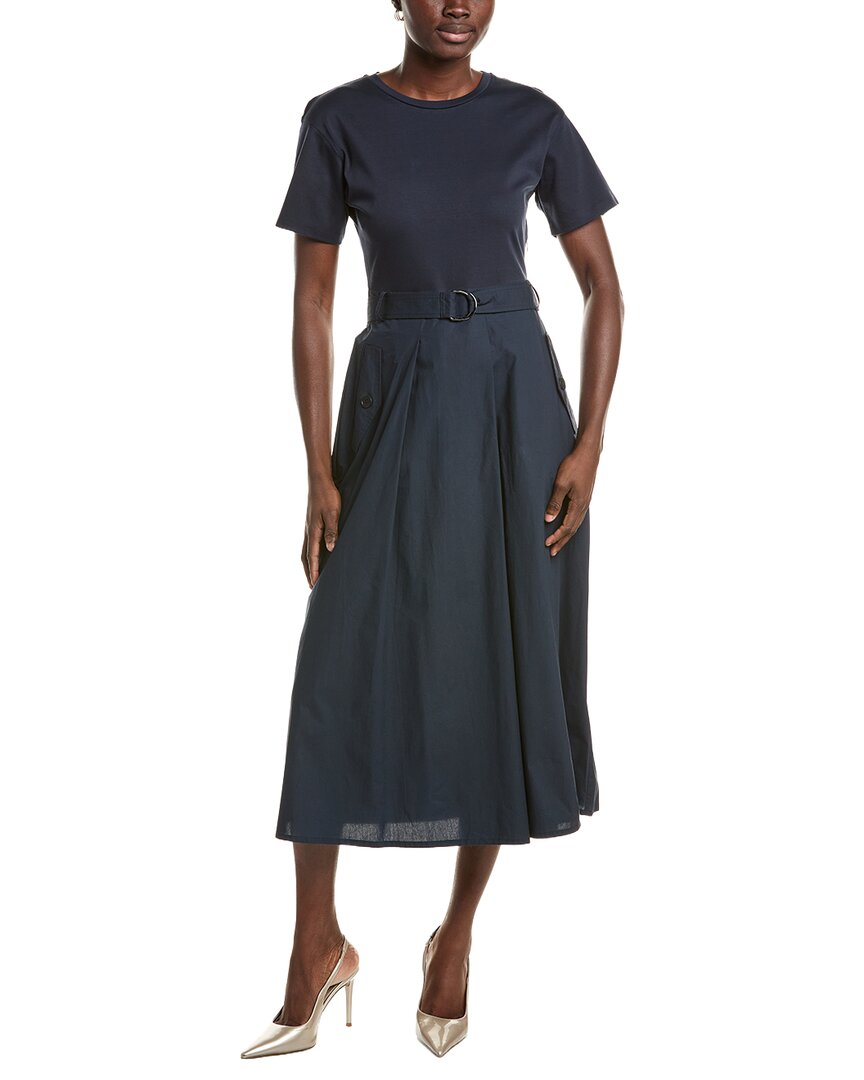 MaxMara Weekend 곰모소 저지 미디 드레스