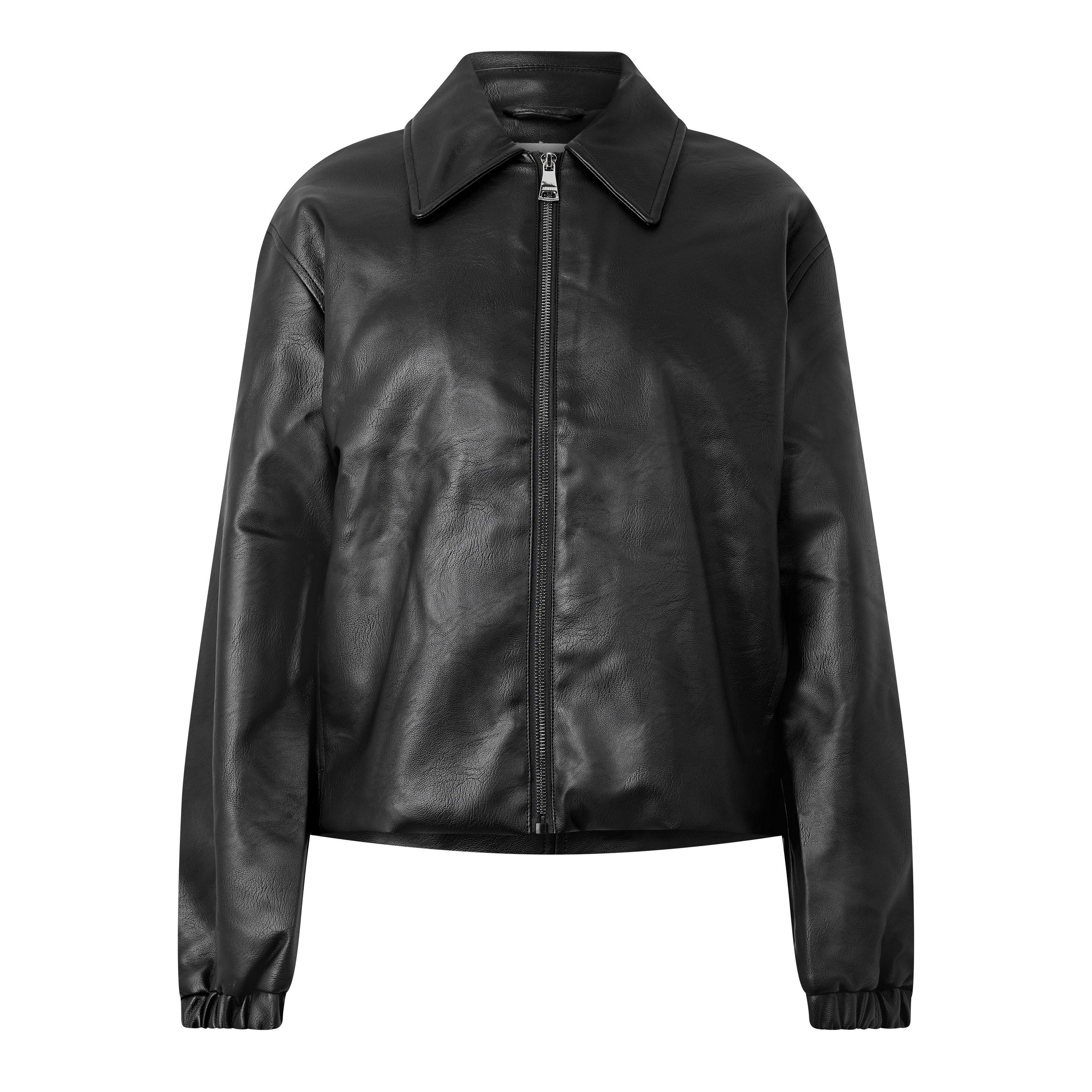 DKNY B99 페이크 레더 자켓