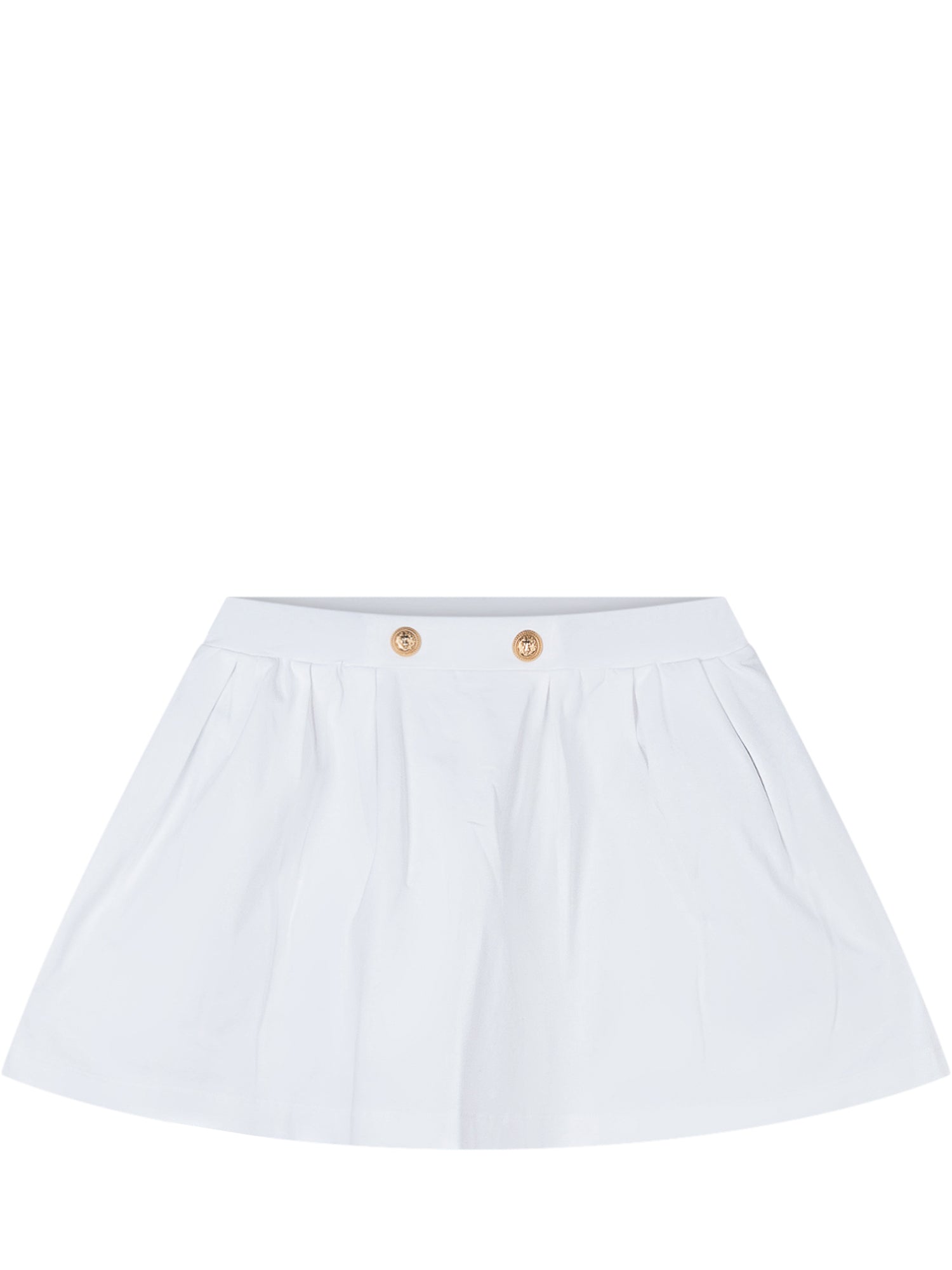 Balmain Kids 키즈 장식 버튼 미니 스커트