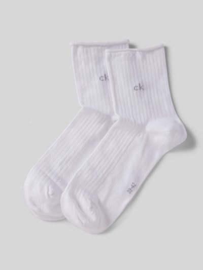 CK CALVIN KLEIN  라벨 디테일 양말 2팩