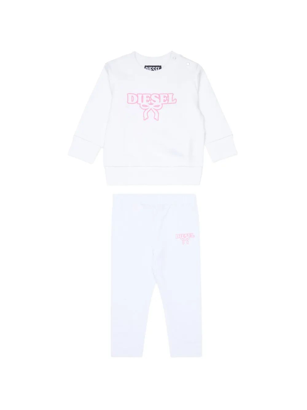 Diesel Kids 로고 프린트 코튼 트랙수트