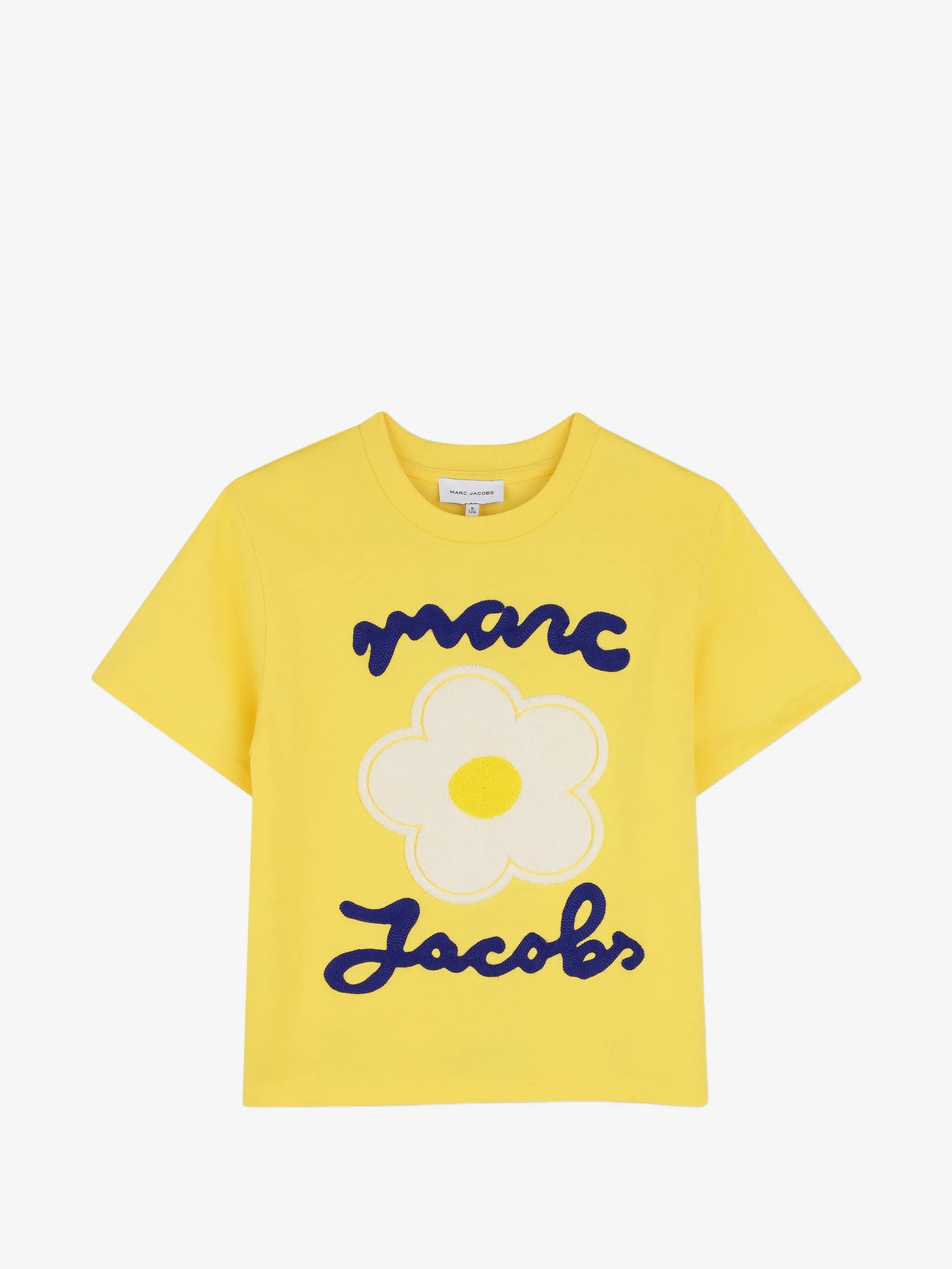 Marc Jacobs Kids 플라워 패치 로고 자수 티셔츠