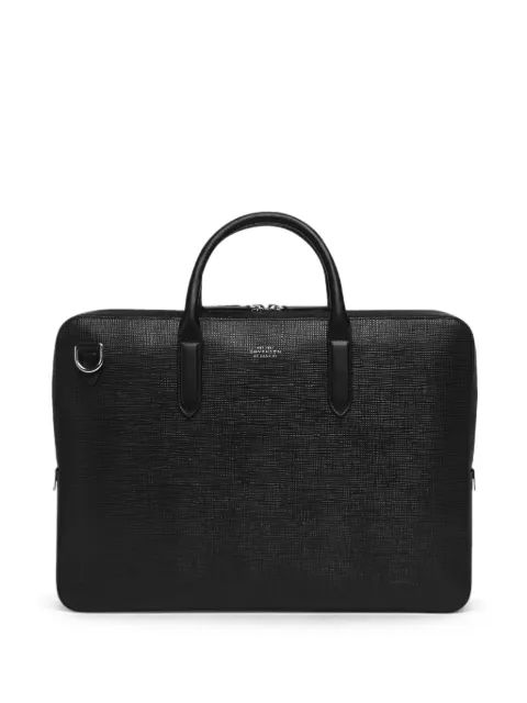 Smythson 크로스 그레인 브리프케이스