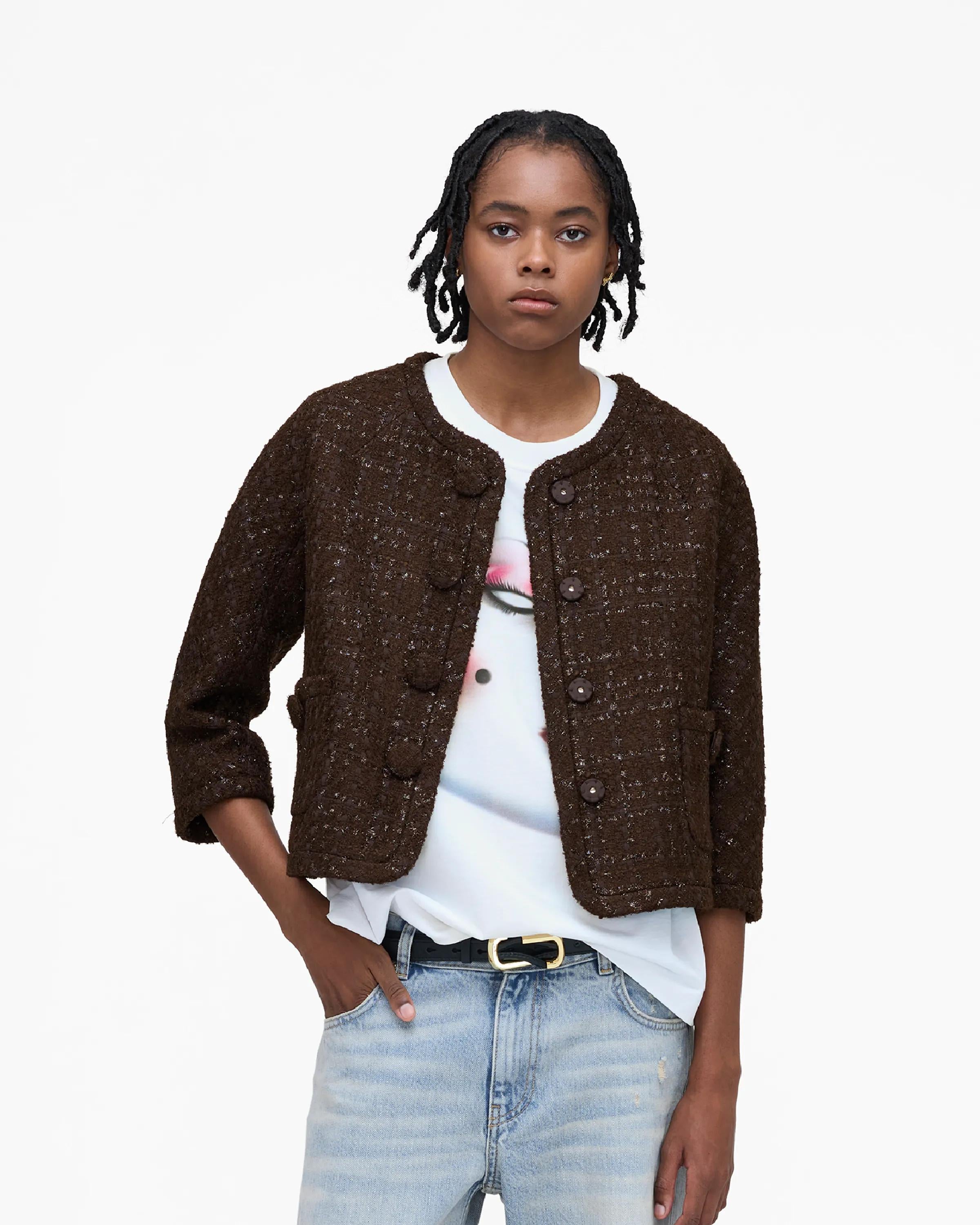 Marc Jacobs 트위드 백워드 레이디 자켓
