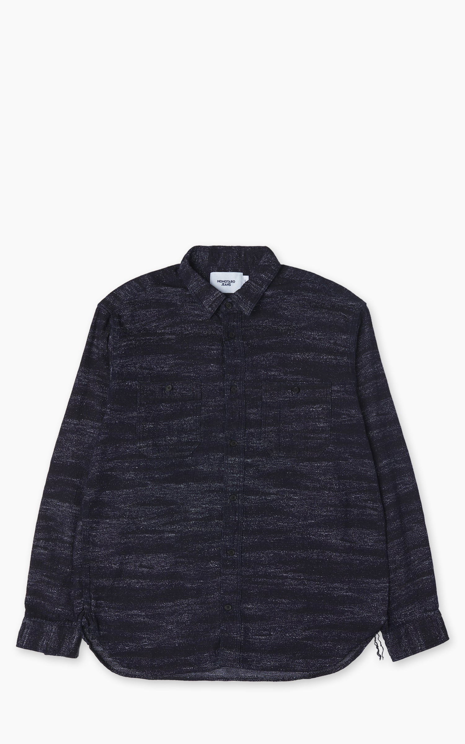 MOMOTARO JEANS 자카드 셔츠 인디고