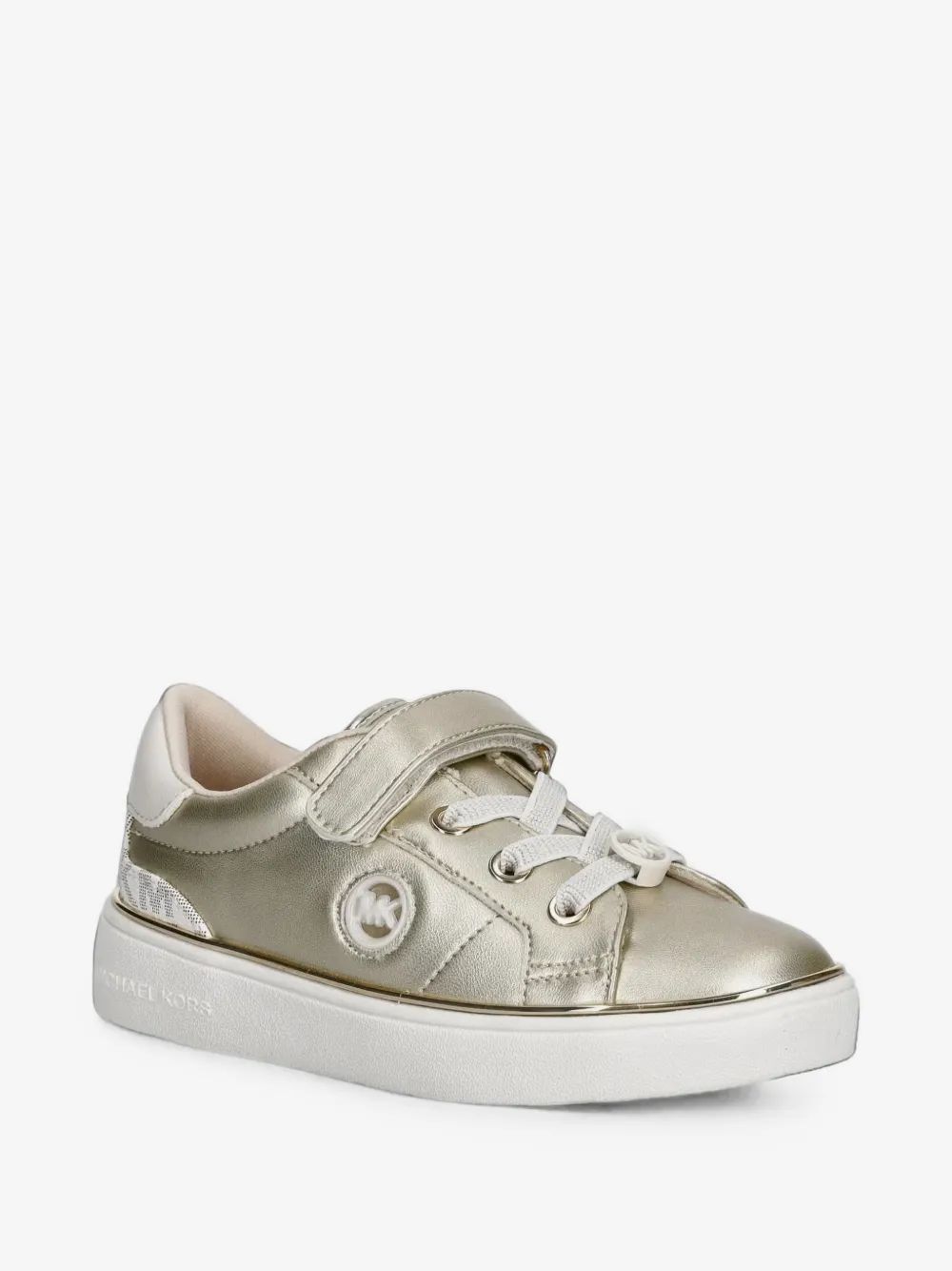 Michael Kors Kids 젬 핀 로고 플라크 터치 스트랩 트레이너