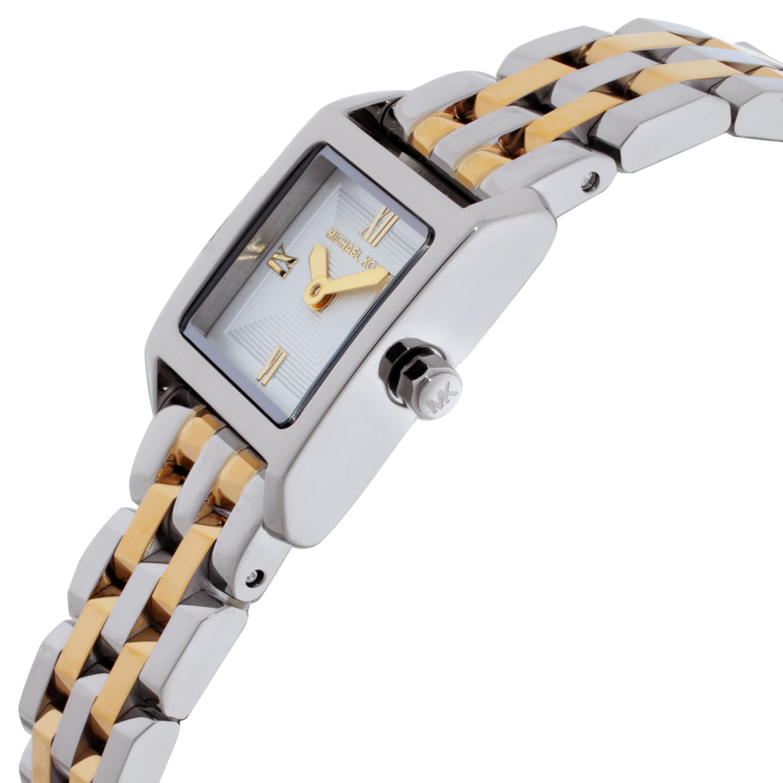 Michael Kors 마이크로 조지 쿼츠 실버 다이얼 여성 시계 MK7612