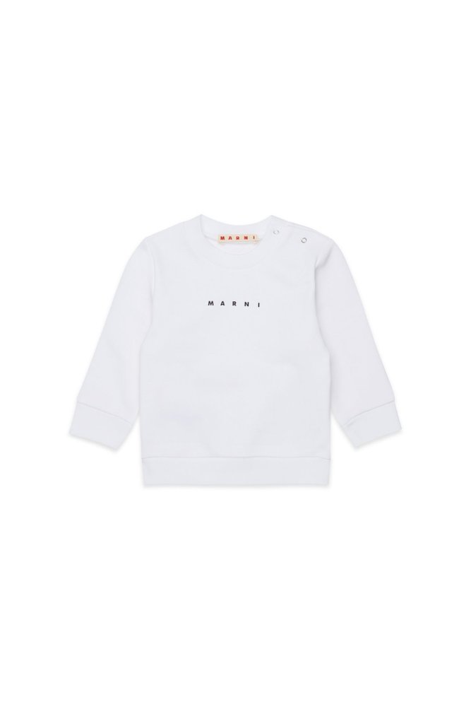 Marni Kids 로고 프린트 크루넥 스웨트셔츠