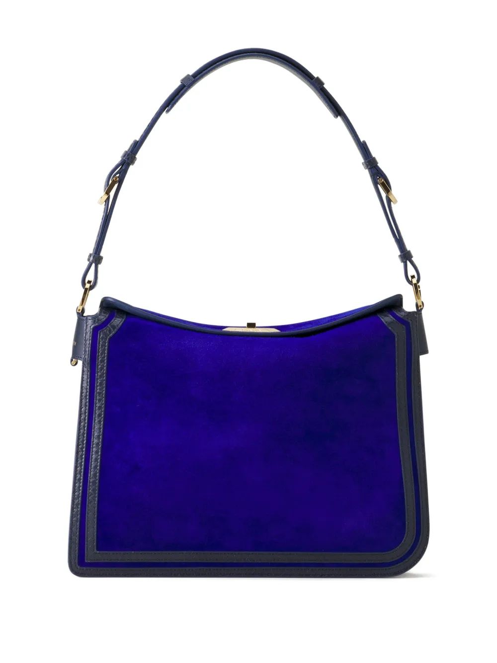LANVIN 패널드 스웨이드 숄더 백