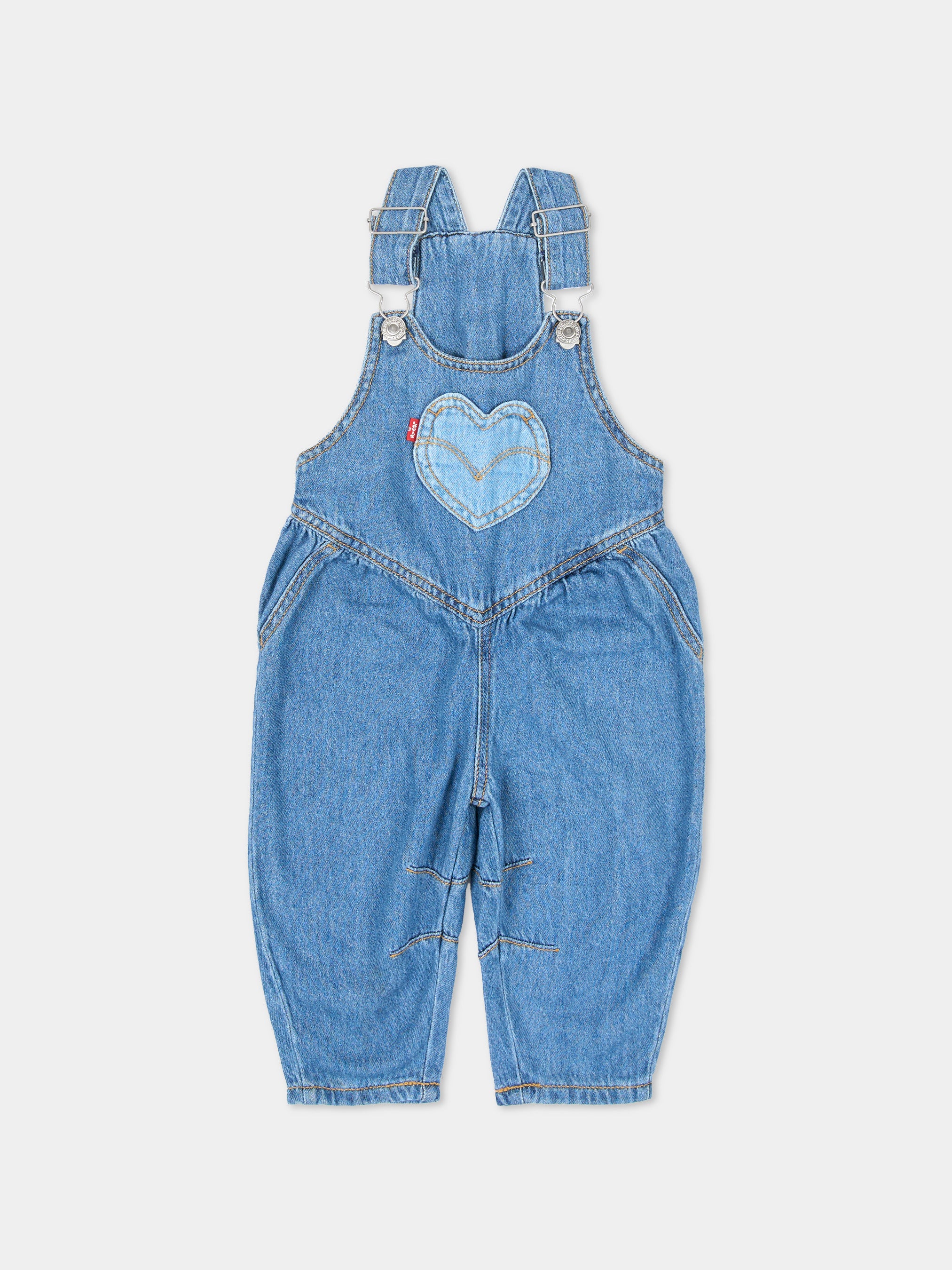 Levi's Kids 하트 패턴 베이비 걸 오버롤
