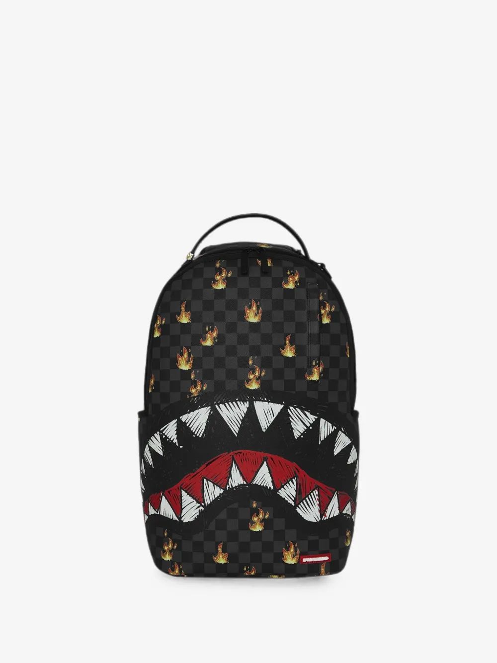 Sprayground Kids 체크 패턴 플레임 프린트 백팩